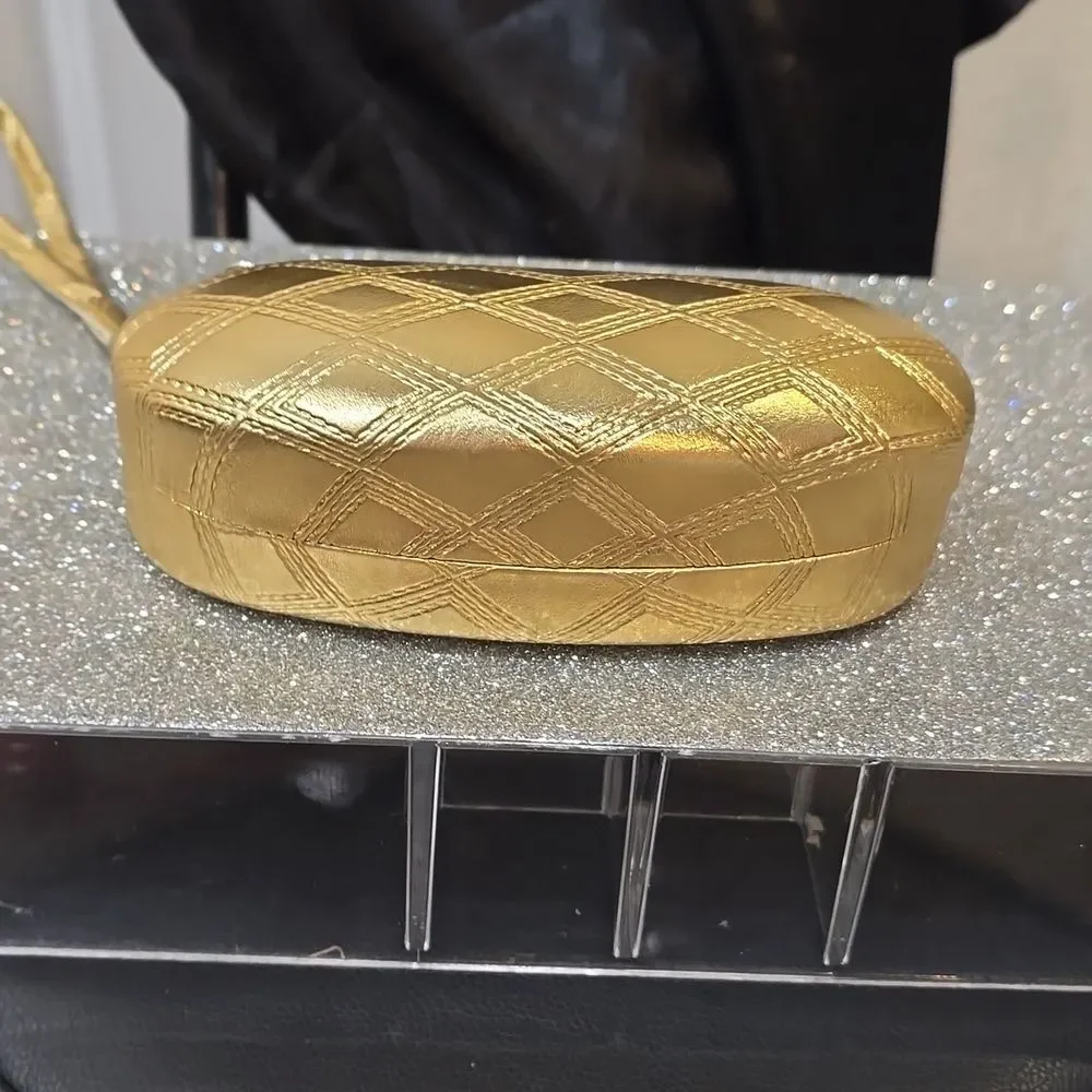 Genesis‎ Gold Woven Hard Eye Glass Case w/Strap